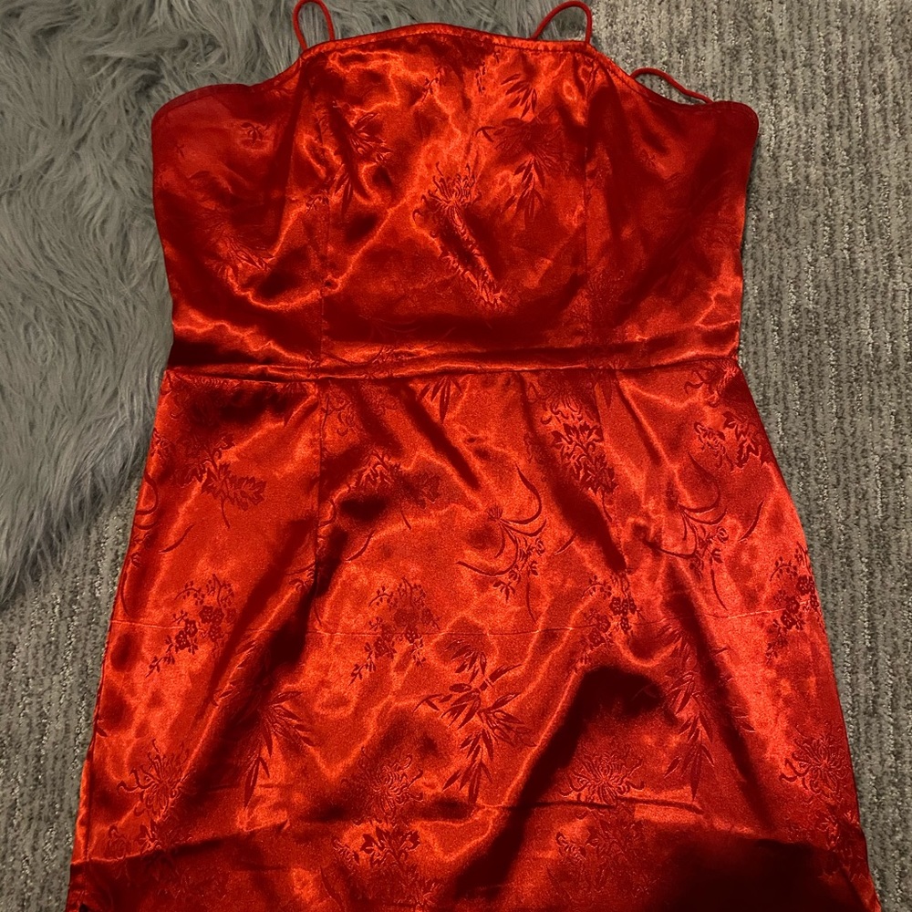 Red Satin dress
